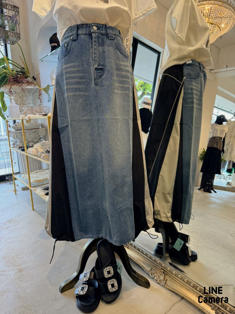 ColorMixカスタムデニムスカート