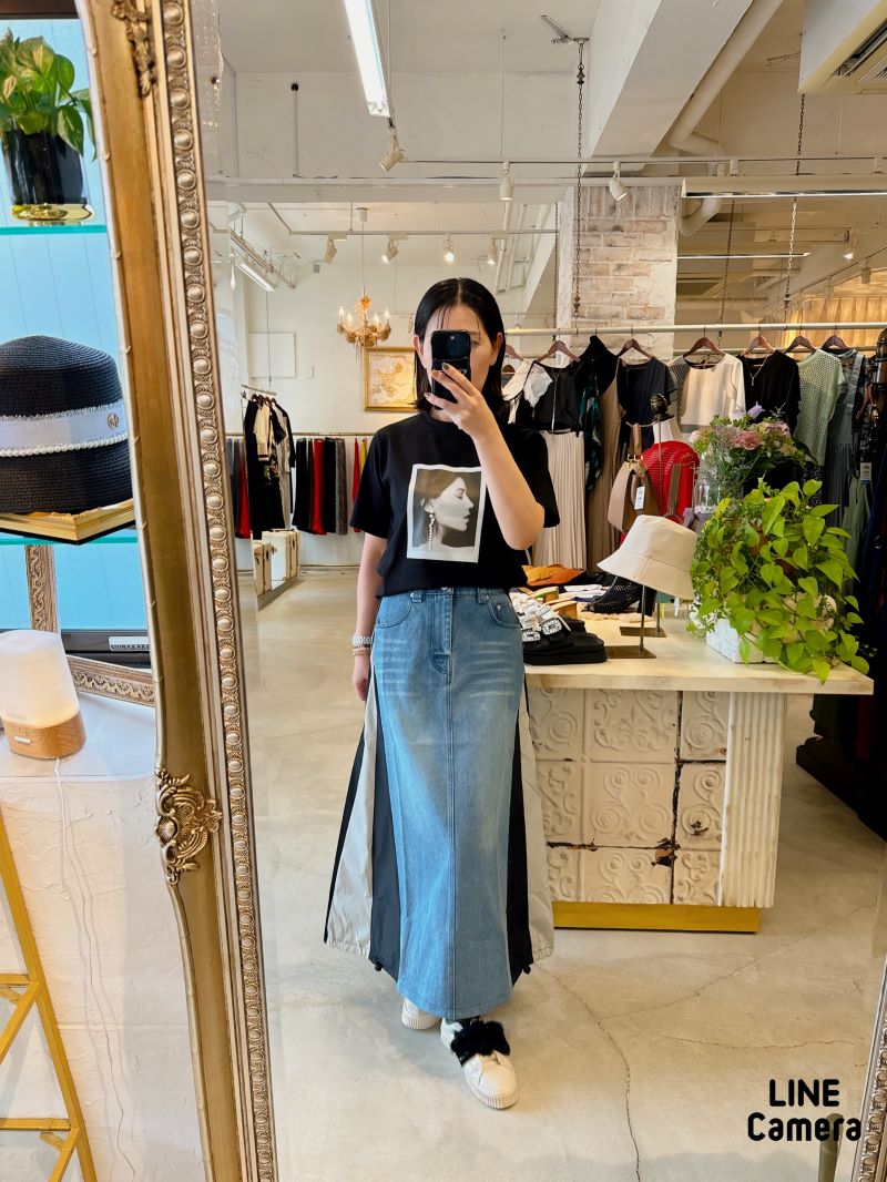 ColorMixカスタムデニムスカート