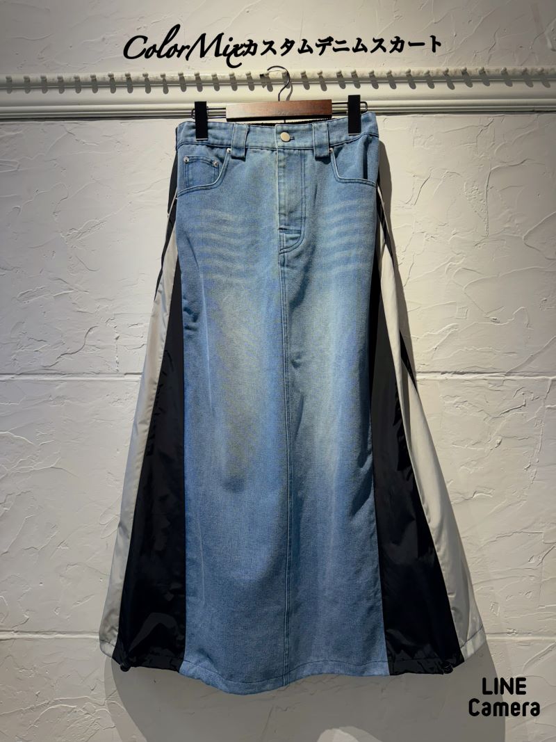 ColorMixカスタムデニムスカート