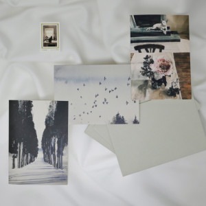 荻原美里/水彩画 「オリジナルポストカード5枚＋オリジナル切手1枚