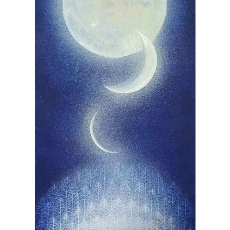 【真作】絵画　島崎柳塢　日本画（色紙）　寒月の調べ　梅松竹の静謐な美　U165 真作】絵画 島崎柳塢 日本画（色紙） 寒月の調べ 梅松竹の静謐