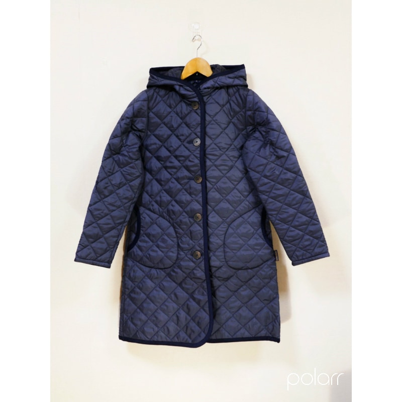 LAVENHAM】BRUNDON LADIES FUR コート ネイビー