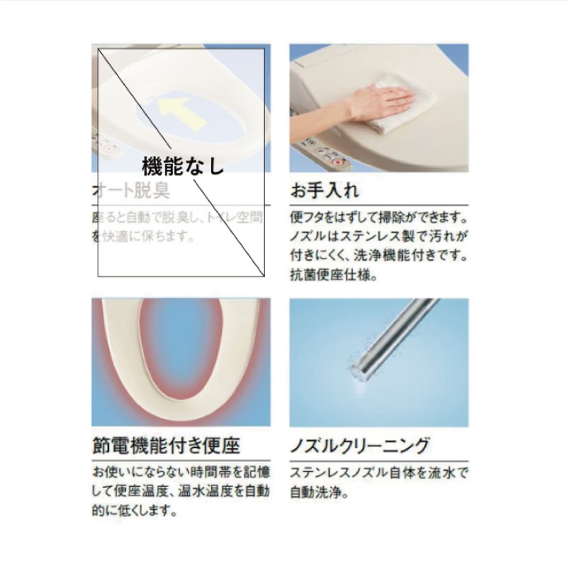 温水洗浄便座（脱臭機能無し）