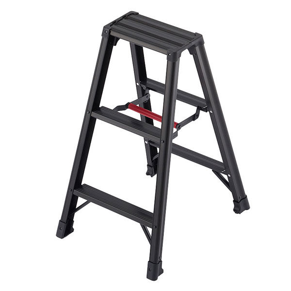 脚立　脚軽BLACK　３段　ＲＺＢ－０９ｂ