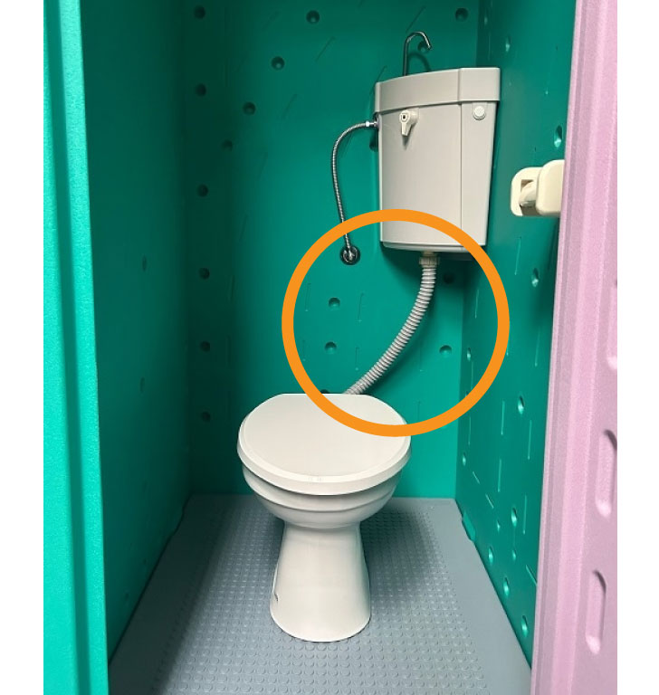 【補修部材】 洗浄ホース　仮設トイレ　洋式本水洗用