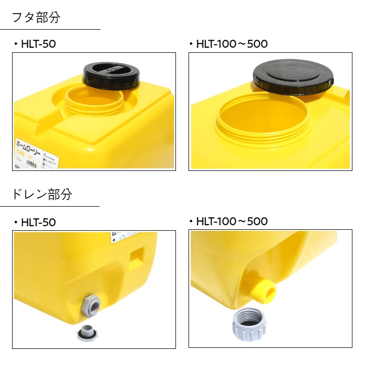 水タンク ５０～５００Ｌ（イエロー） ホームローリータンク　HLT