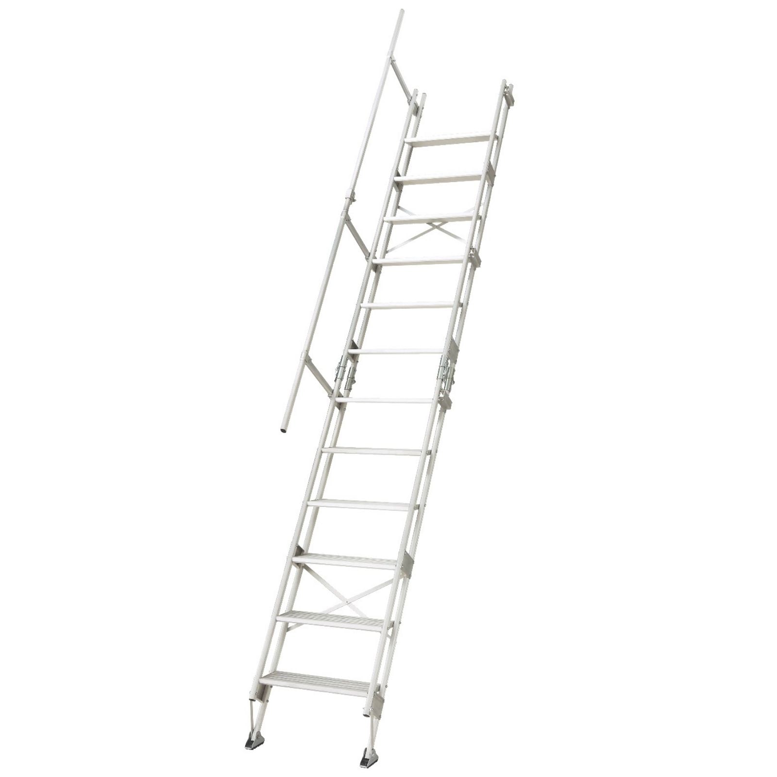 アルミ製折畳階段３．３ｍ建作くん手摺１付