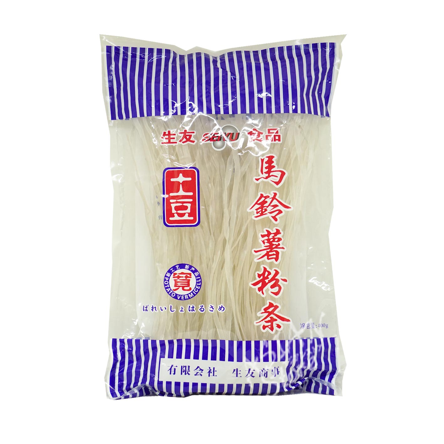 【常温便】ジャガイモ春雨（平口）/生友馬鈴薯寛粉条400g