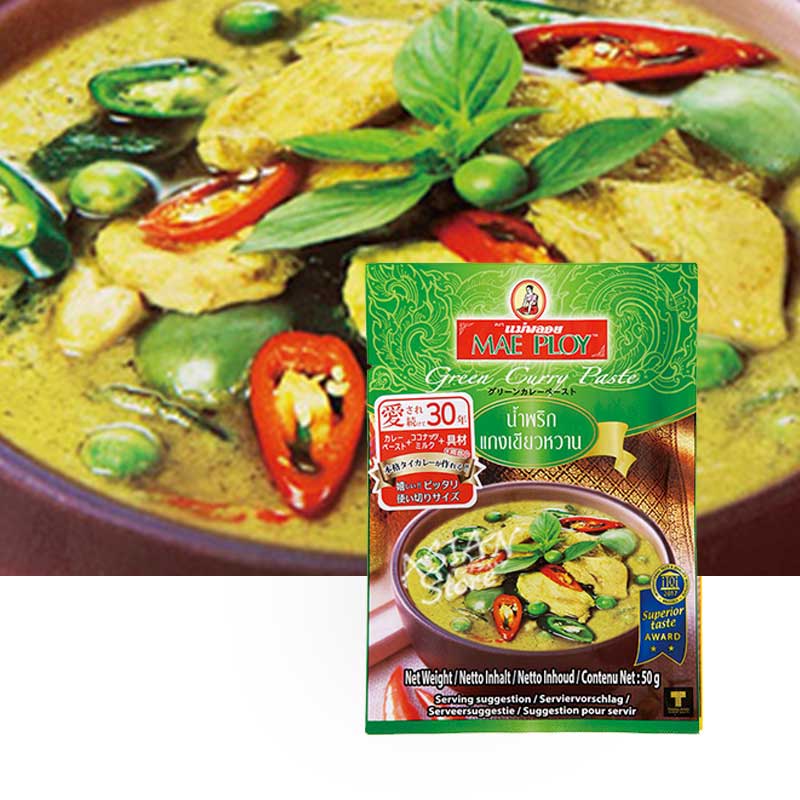 【常温便】メープロイ グリーンカレーペースト／MAE PLOY緑加里粉50ｇ
