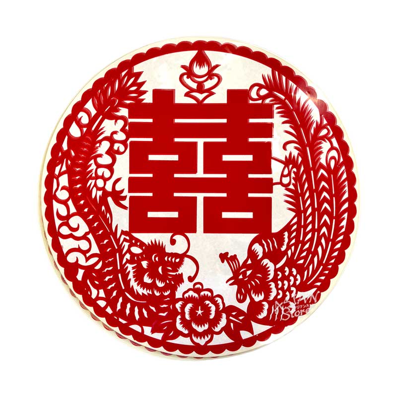 【常温便】双喜字貼/双喜紋切紙（中）約40cm