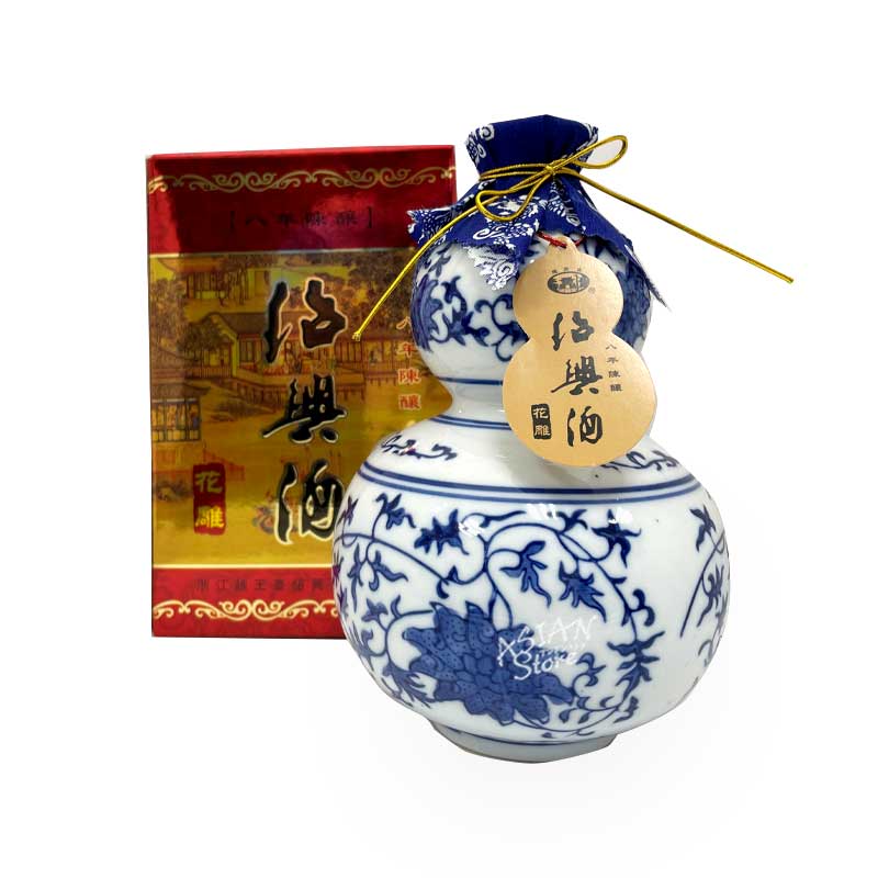 【常温便】【紹興酒】越王台陳年8年花彫酒ひょうたん500ml/16度