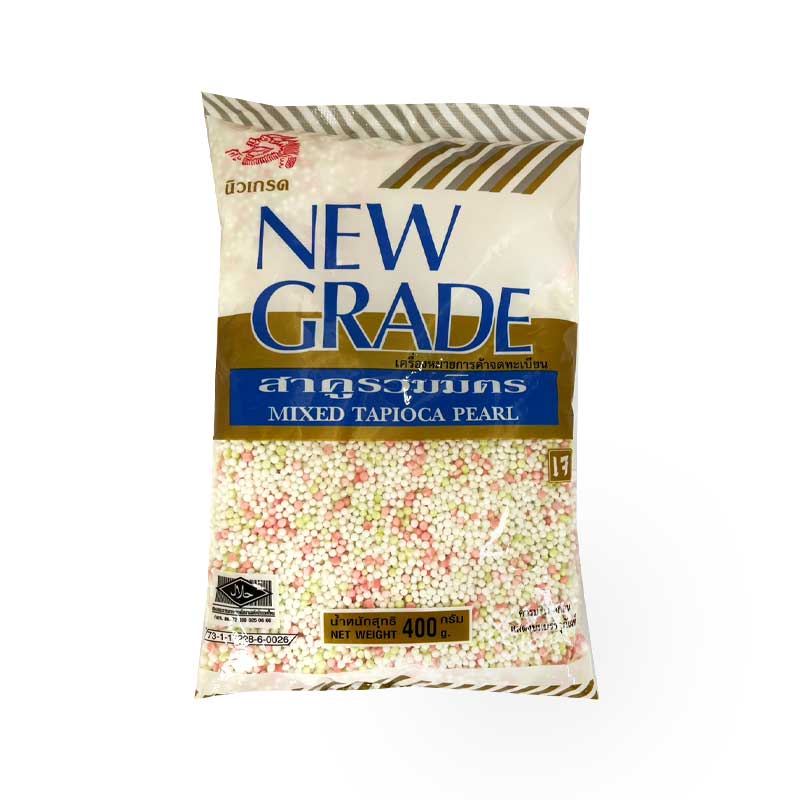 【常温便】ニューグレード　3色タピオカパール/泰国NEWGRADE3色小粉園　400ｇ