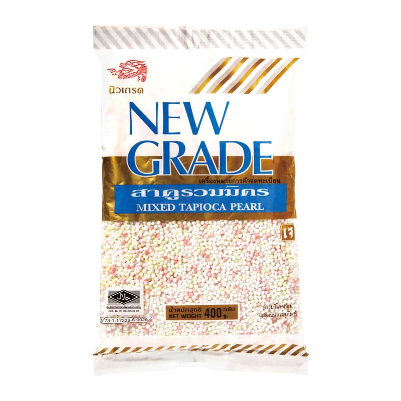 【常温便】ニューグレード　3色タピオカパール/泰国NEWGRADE3色小粉園　400ｇ
