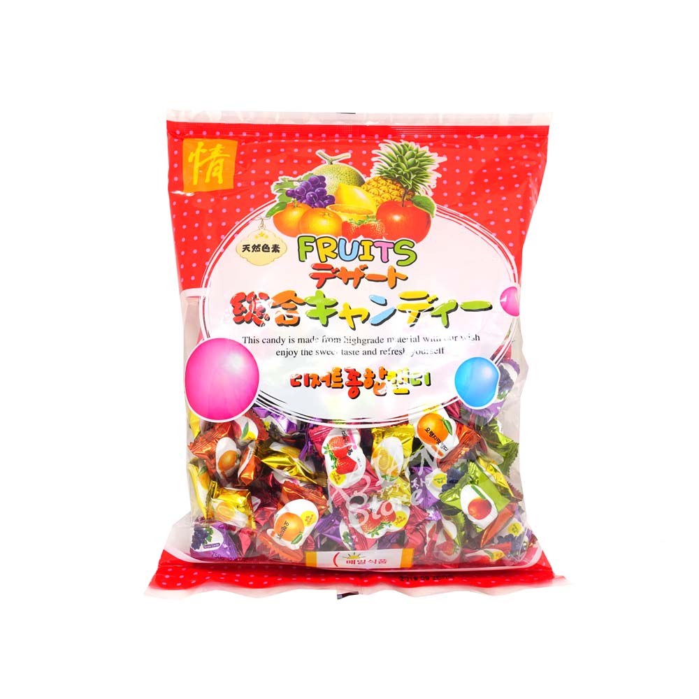 【常温便】韓国デザート総合キャンディー/韓国什錦水果糖750g