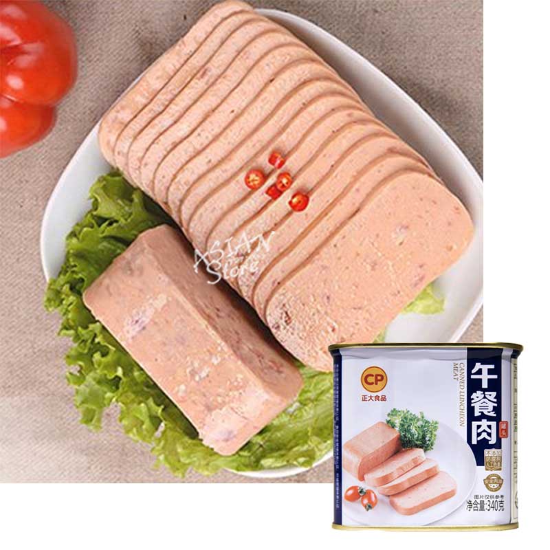 【常温便】ポークランチョンミート/正大 午餐肉缶頭 340g
