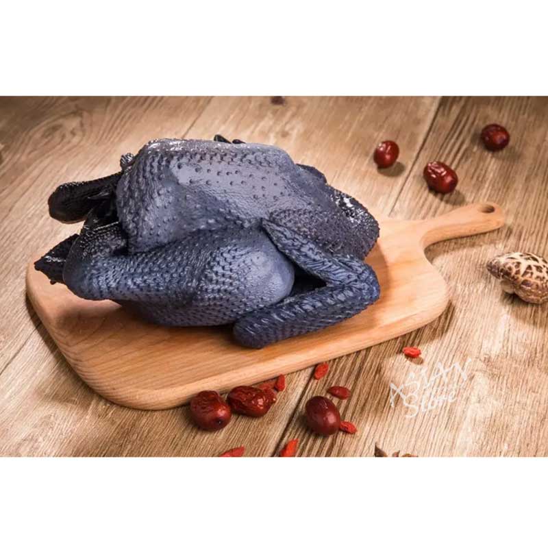 【冷凍便】烏骨鶏L (中抜き) 600-800g チキン 丸鶏 黒鶏