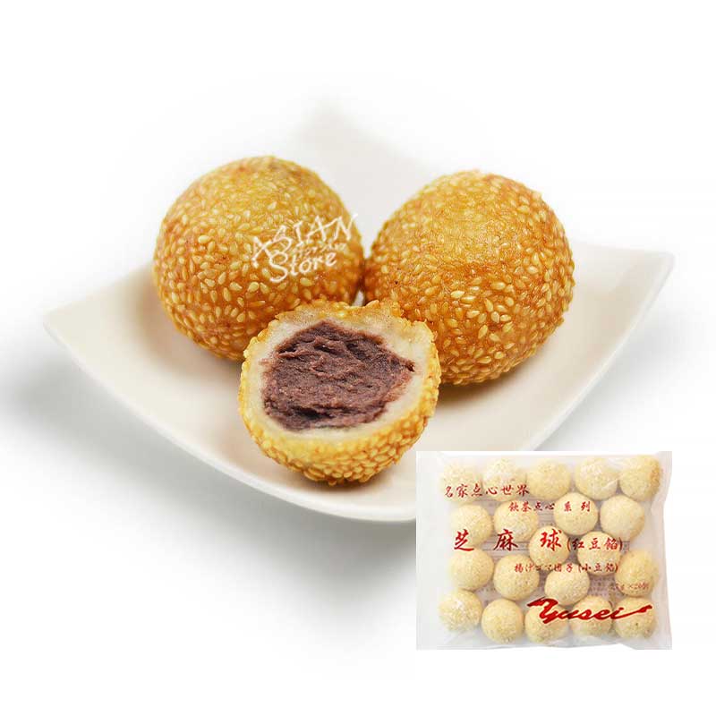 冷凍便】揚げごま団子（小豆餡）/豆沙餡芝麻球740g（37g*20個