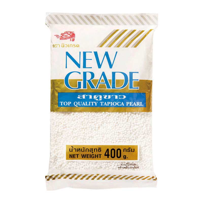 【常温便】ニューグレード　タピオカパール（白）/泰国NEW　GRADE白色小粉園　400ｇ
