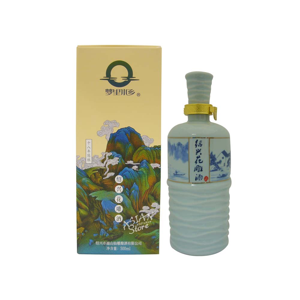 【常温便】【紹興酒】梦里水郷紹興花彫酒十八年陳醸500ml