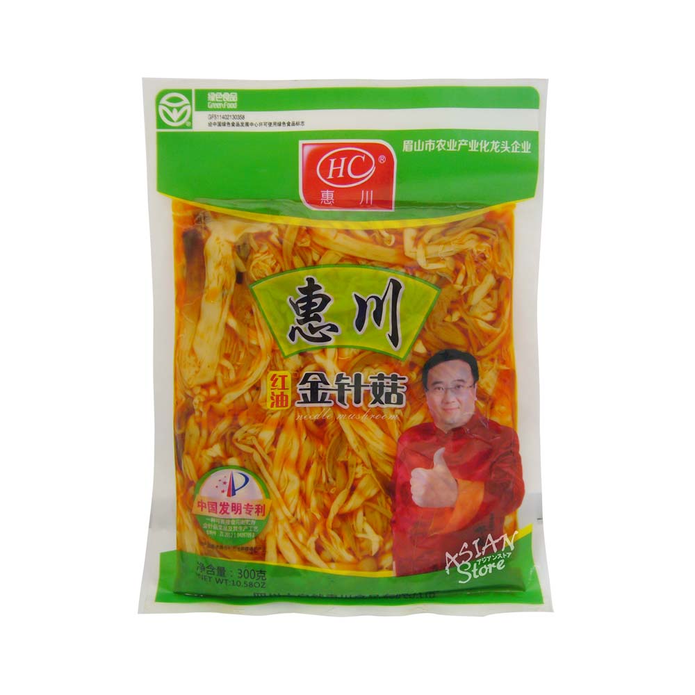 【常温便】恵川ラー油付えのきだけ300ｇ／惠川紅油金針菰300ｇ