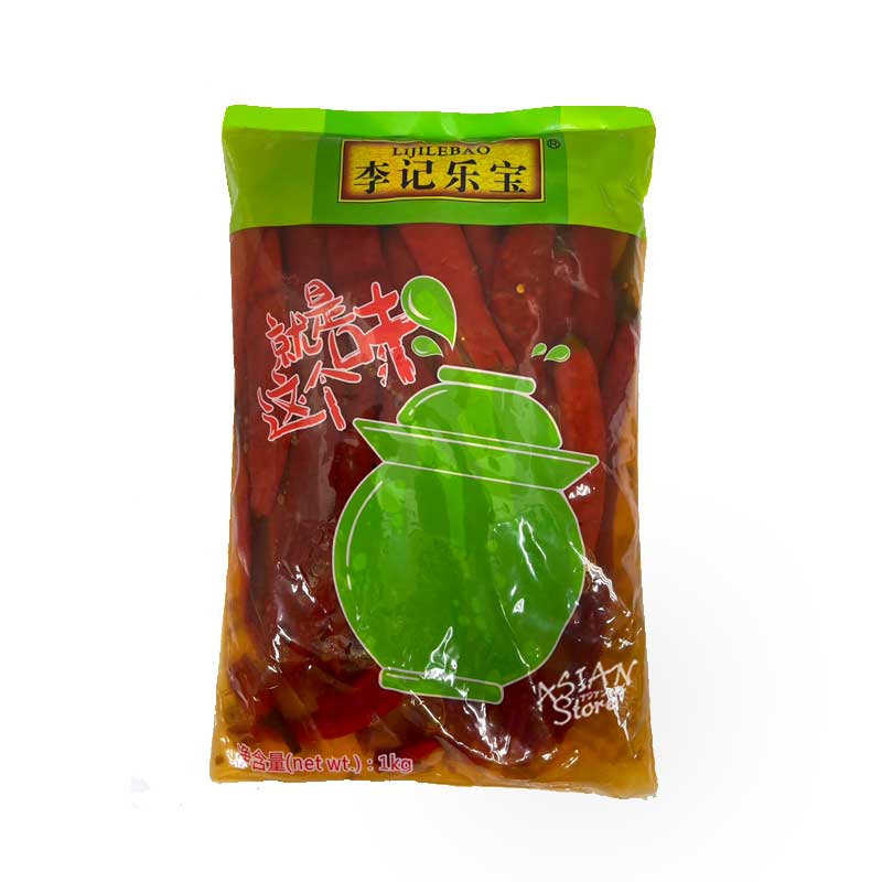【常温便】李記漬物（塩漬け長唐辛子）/李記泡二経条1kg