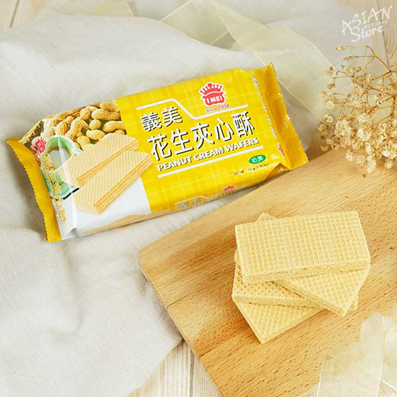 【常温便】義美IMEI 台湾のピーナッツクリーム ウエハース／台湾義美 夾心酥(花生味) 152g