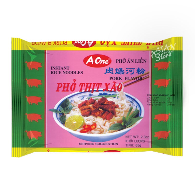 【常温便】A-One 即席米めん・ベトナムフォー（ポーク味）/越南肉燥河粉 65g (米麺 55g)