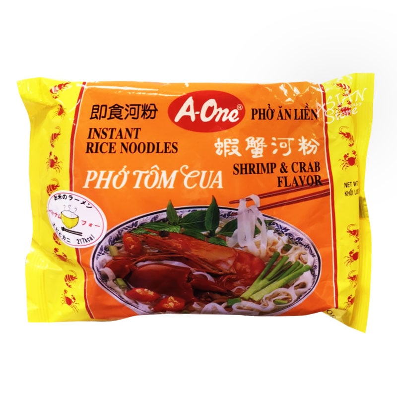 【常温便】A-One 即席米めん・ベトナムフォー（エビとカニ味）/越南蝦蟹河粉 65g (米麺 55g)