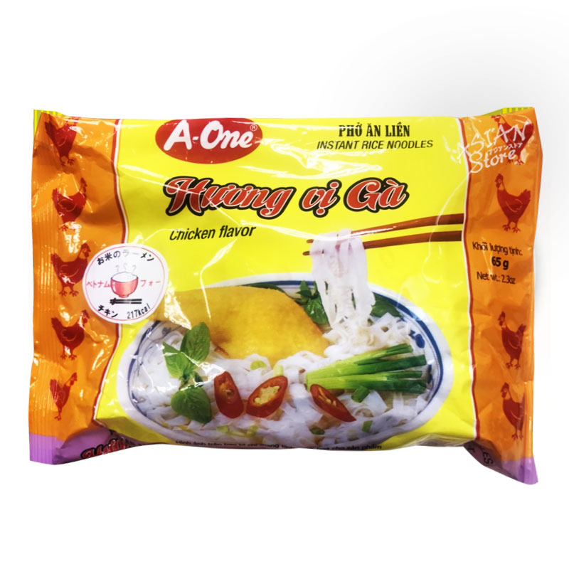 【常温便】A-One 即席米めん・ベトナムフォー（チキン味）/越南鶏肉河粉 65g (米麺 55g)