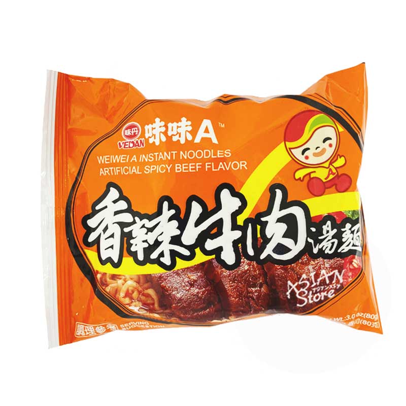 【常温便】味味A 台湾ラーメン 香辣牛肉(辛口ビーフ)味 / 台湾香辣牛肉湯麺 80g