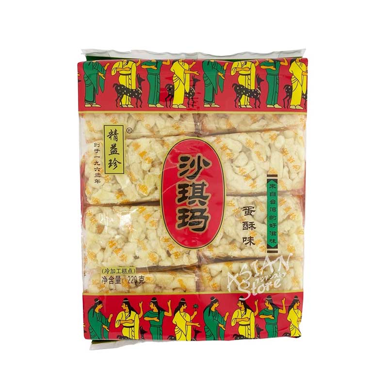 【常温便】中華菓子 シャーチーマー（卵味）/精益珍 蛋酥味 沙其馬（220g8个）