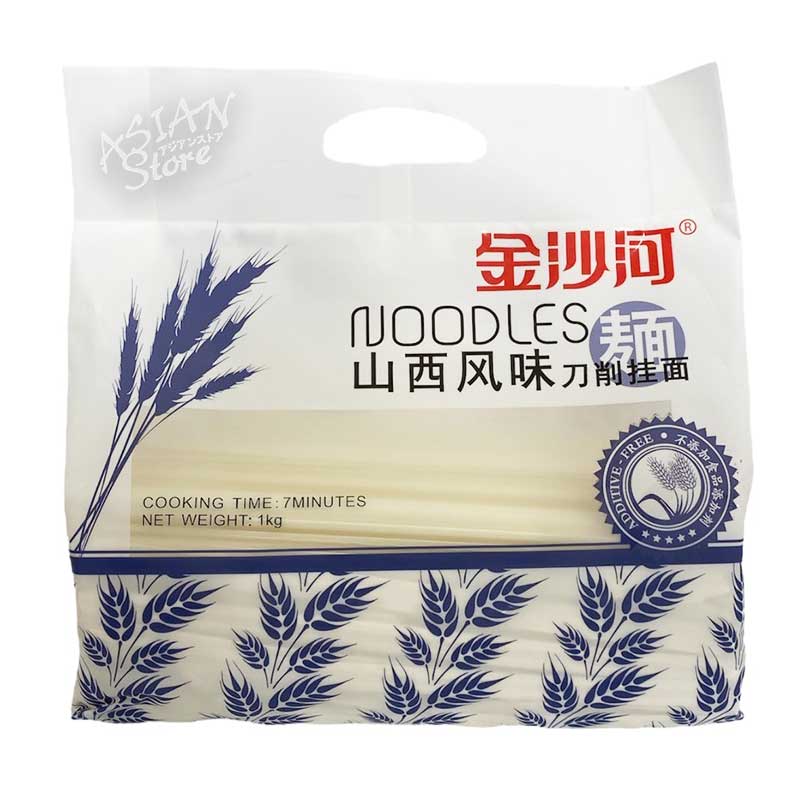 【常温便】山西風味 とうしょうめん/金沙河 山西風味 刀削掛麺 1kg 業務用　刀削麺