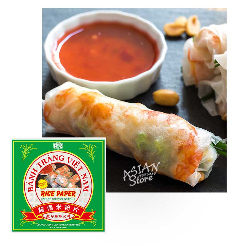 【常温便】ビアンコ　ベトナムライスペーパー生春巻きの皮／越南春巻皮 米粉片250g（約20～22枚/22cm）