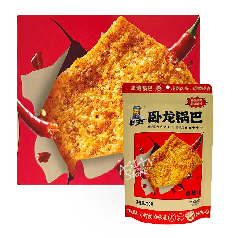 【常温便】おこげ（マーラー味）/臥龍 鍋巴(麻辣味) 200ｇ