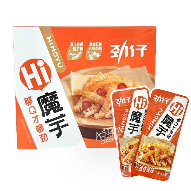 【常温便】味付こんにゃく（シャンラー味)/勁仔 魔芋爽紅油香辣味360g 1箱(18gx20個入)