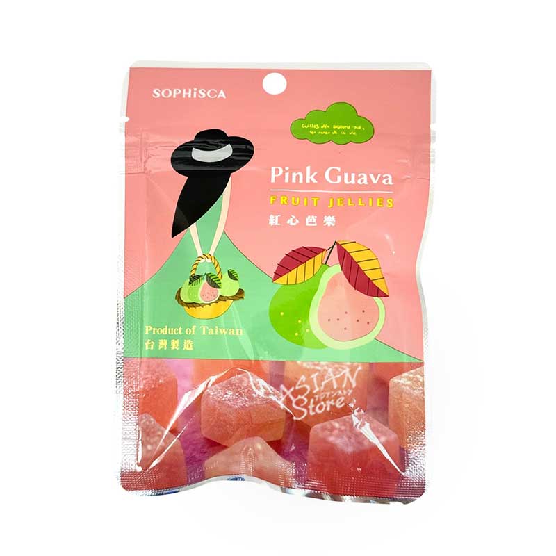 【常温便】台湾ソフィスカ フルーツゼリー・ピンクグアバ/台湾SOPHiSCA 果實軟糖 紅心芭樂 42g