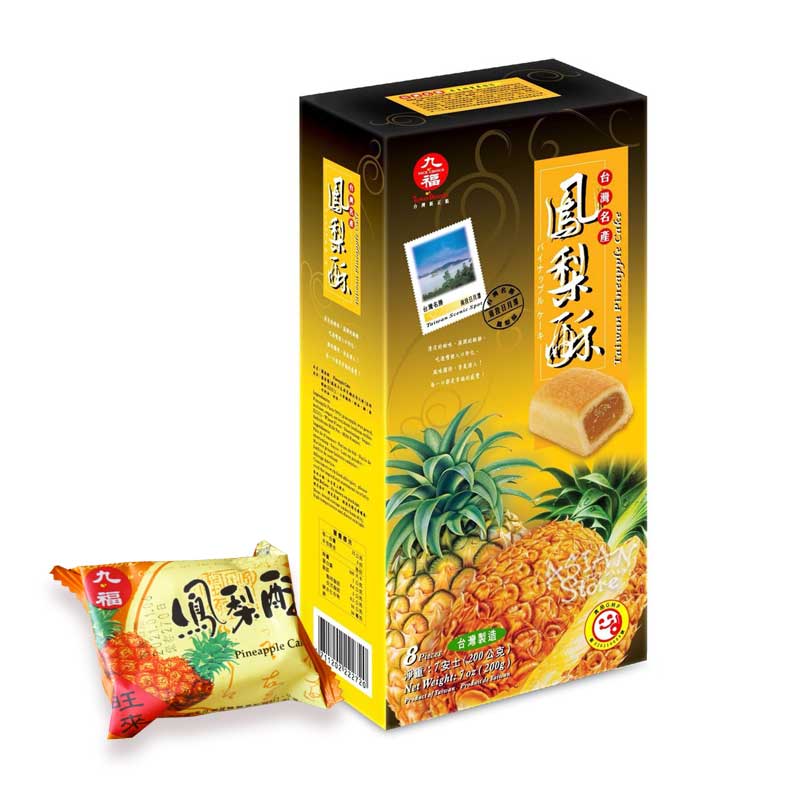 【常温便】九福 台湾パイナップルケーキ／九福 鳳梨酥 200g(箱/8個入り/個包装)