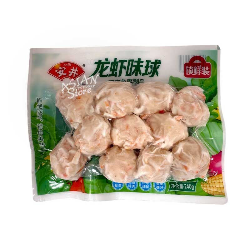 【冷凍便】Anjoy 魚卵入りロブスター風味団子／安井 龍蝦味球 240g