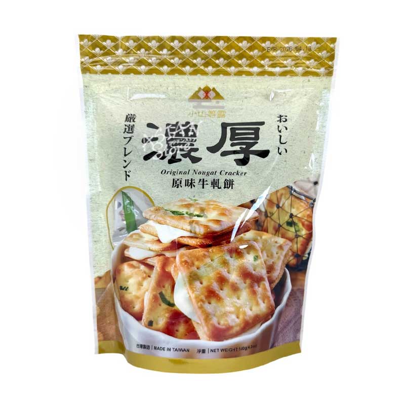 【常温便】台湾小山等露 オリジナルヌガークラッカー／小山等露 原味牛軋餅 140g