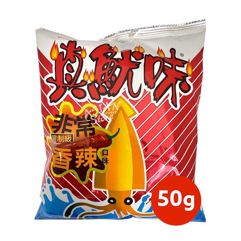 【常温便】華元 イカ風味スナック（辛口）／華元 真烏賊味（香辣味）50g