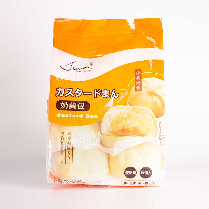 【冷凍便】台湾カスタードまん／台湾佳牧乃黄包 390g(65g×6個)