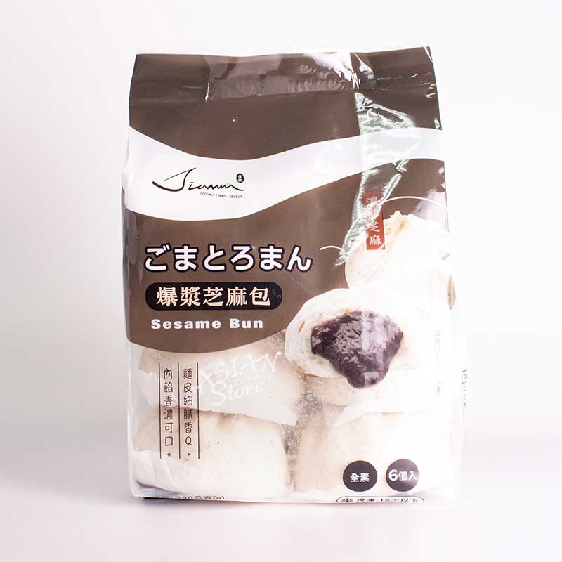 【冷凍便】台湾ごまとろまん／台湾佳牧爆漿芝麻包 390g(65g×6個)