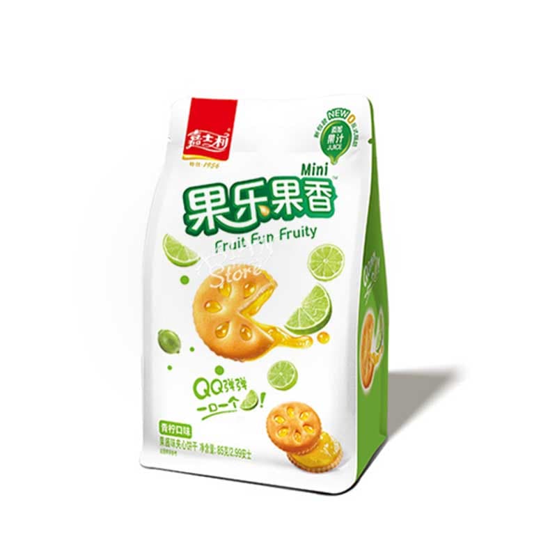 【常温便】嘉士利 ライムジャム入りビスケット クッキー／嘉士利 果楽果香 青檸味 85g