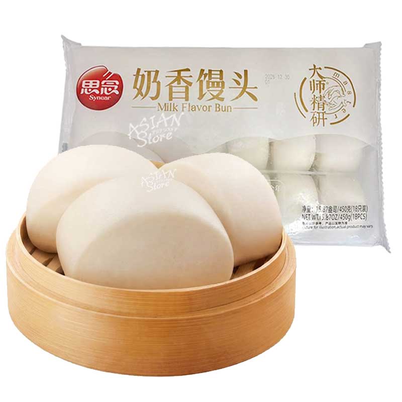 【冷凍便】Synear ミルクパン／思念 乃香饅頭 450g(18個)