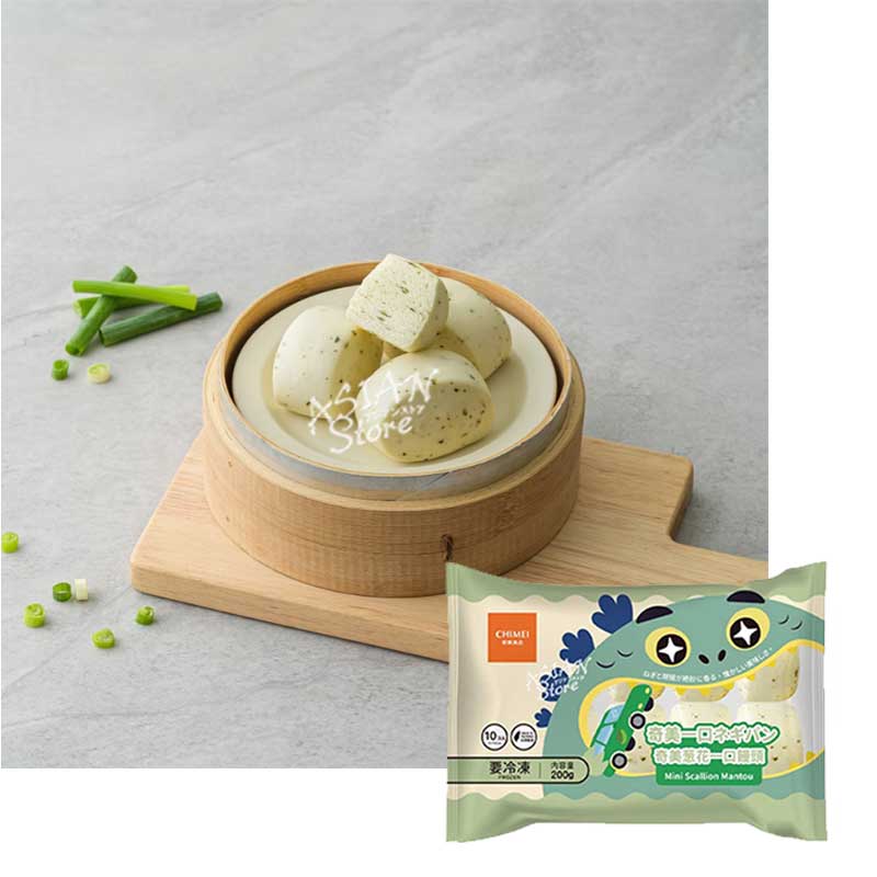 【冷凍便】CHEIMEI 台湾一口ネギパン／奇美 葱花一口饅頭 200g(20g×10個)