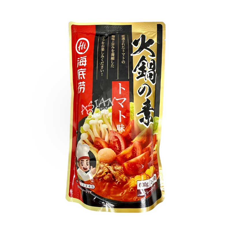 【常温便】海底労 火鍋の素（トマト味）ストレートタイプ／海底撈 火鍋の素トマト味600g（2～3人前）
