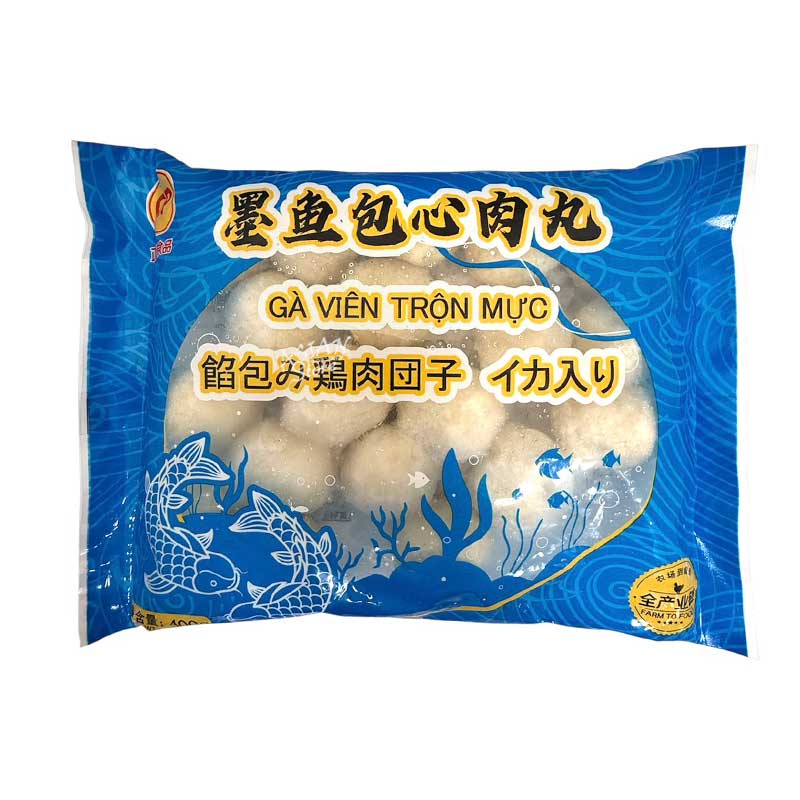 【冷凍便】CPFOOD 餡包み鶏肉団子イカ入り（ミートボール）／大正 墨魚包心肉丸 400g