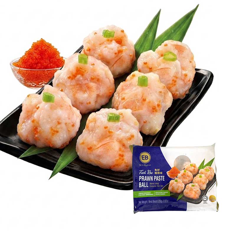 【冷凍便】マレーシア とびっこ入り海老つみれ／馬来西亜 EB 魚子蝦滑球 250g