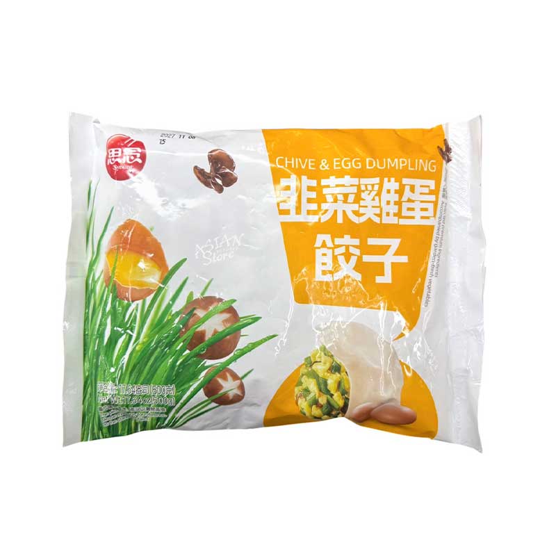 【冷凍便】Synear ニラたまご水餃子／思念 韮菜鶏蛋水餃 500g