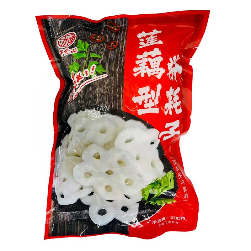 【冷凍便】レンコン型ブンモジャ／王牌食品　蓮藕型粉耗子 500g  プンモジャ